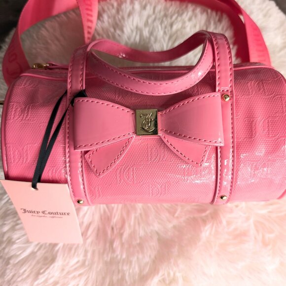 Juicy Couture, Mini Barrel Bag w Crossbody Strap, Pink Lemonade, NWT - Picture 3 of 8